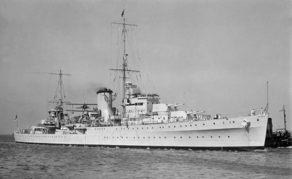 HMNZS Achilles,photo, State Library of Victoria - Allan C. Green collection of glass negatives.